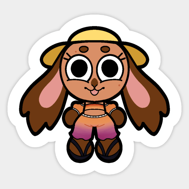 Lesbian Flag Bunny Sticker by Indy-Site